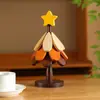 Base aislante térmica mesa de comedor madera maciza anti-quemaduras casera un árbol posavasos adorno de bambú árbol de Navidad cazuela plato de arroz plegable