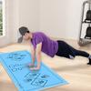 Esterilla Impresa Transfronteriza para Flexiones, Ayuda para Sentadillas para Principiantes, Resistente a la Suciedad, Antideslizante, Esterilla para Sentadillas Aislante de Sonido