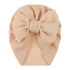Sombreros de Bebé Simples de Otoño e Invierno Europeos y Americanos Sombreros Indios Sombreros de Pulóver Tejidos Sombreros de Niños con Lazo Sombreros de Bebé