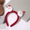 Faixa de cabeça de lã de cordeiro de Natal para menina, linda faixa de cabeça com chifre de veado, acessórios de cabelo para pressionar o cabelo, adorno de cabeça para mulheres