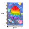 Bobina Pop It de Silicone Descompressão Dinossauro de Silicone Unicórnio de Silicone Caderno Rato de Silicone Caderno A5