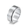 Suministro de Joyería Transfronterizo Amazon Anillo Giratorio de Acero Inoxidable Acero Titanio Chapado en Oro de 18K Fabricante Anillo Stock Listo