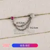 Juxianjia F136 Série de Corrente de Orelha de Liga de Titânio Pérola/Zircônia Montada à Mão DIY Corrente de Osso da Orelha Joia de Piercing