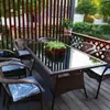 Juego de Tres Piezas de Silla de Ratán, Mesa de Café, Mesa y Sillas de Té para el Ocio, Mesa y Sillas de Ratán para Exteriores de Patio, Sillas de Té para Balcón