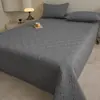 Colcha de cama de algodão puro dupla face, peça única, 100% algodão, lençol de cama tatami acolchoado, adequado para todas as estações, conjunto de três peças