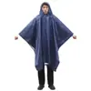 Poncho de Estilo de Comercio Exterior, Impermeable y Lona Tres en Uno para Adultos, Multifuncional y Portátil para Senderismo y Trekking al Aire Libre