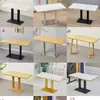 Mesa de Jantar e Cadeiras em Pedra Sinterizada com Borda Envolvente para Catering Comercial, Mesa Combinada para Restaurante, Loja de Macarrão, Churrascaria, Lanchonete