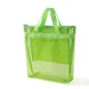 Bolsa de Malha Dobrável Portátil Colorida Bolsa de Higiene Pessoal Bolsa de Armazenamento Bolsa de Praia Natação Fitness Bolsa de Malha Drenante de Nylon Fábrica