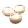 Novo botão oval meio oco de metal com costura, botão de calça ovo de ganso, suéter, botão decorativo de liga