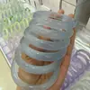 Pulseira Macaron Gradiente Pedra Olho de Gato Lua Branca Pulseira Sino Pulseira de Jade Calcedônia Acessórios de Joias Atacado Direto da Fábrica