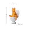 Serie de Baños de Paisaje en Miniatura Accesorios para Gatos: Poses Creativas y Peculiares Sentado y Acostado, Figuras Divertidas de Resina 3D