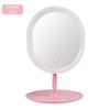Espejo de Maquillaje LED Ovalado de Pie para Dormitorio Estudiantil Femenino con Luz de Relleno de Escritorio Portátil Tocador de Dormitorio Espejo Pequeño