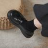 Mocasines de Piel Genuina con Suela Gruesa para Mujer 2026 Primavera y Otoño Nuevo Estilo Plataforma Negros Versátiles Zapatos de Vestir Estilo Británico JK Zapatos Pequeños de Cuero