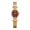 Reloj de pulsera de nicho de moda, simple y lujoso, reloj británico incrustado de diamantes, elegante reloj ovalado de moda para mujer de comercio exterior al por mayor