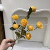7 Cabeças Rosa Amante Bolha Rosa Nova Rosa Pequena Decoração de Casamento de Alto Padrão Tecido de Seda Flor Artificial Decoração Suave para Casa