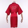 Bata de Novia Transfronteriza, Bata de Mañana, Camisón de Mujer, Maquillaje de Boda, Grupo de Damas de Honor, Kimono de Boda, Bata de Baño