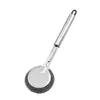 Cepillo Especial de Limpieza para Cocina Cepillo para Ollas de Acero Inoxidable Bola de Alambre de Acero Mango Largo Cepillo para Lavar Ollas Lavavajillas Cepillo Descontaminante Cepillo de Limpieza Multifuncional