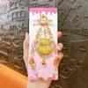Catón de la Fortuna Bordado Creativo Cadena de Teléfono con Cuentas Llavero Colgante Exquisito Lindo para Bolso Accesorio para Funda de Teléfono Regalo