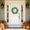 1 Pieza La puerta principal está decorada con anillos de boj artificiales con rosas, todos anillos de flores de granja verdes, combinados con pequeñas rosas. Las paredes exteriores e interiores están decoradas con anillos de flores artificiales de estilo rústico durante todo el año.. Las decoraciones para bodas familiares, días festivos, primavera, verano, otoño e invierno son realistas y duraderas.