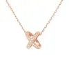 Collar con Colgante de Cruz de Nácar Natural Versión Alta Familia Shang X Accesorios de Alta Gama para Mujer Exquisito Lujo Ligero Nicho Oro Rosa Clavícula