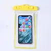 Bolsa de celular impermeável fluorescente luminosa transfronteiriça, compatível com tela sensível ao toque, especialmente projetada para natação, bolsa de celular impermeável selada