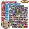 Adesivos Coloridos de Glitter com Letras e Números de 0,5 Polegada para Diário DIY, Decoração de Cartões de Cumprimentos e Materiais de Scrapbooking Artesanais