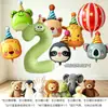 Set de Globos de Números de Dibujos Animados, Sombrero, Animal, Globo de Papel de Aluminio 3D 4D, Globo de Decoración para Fiesta