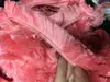 Renda com franjas de fio de algodão, borlas, fio de poliéster espesso, base de algodão, borda, cores fluorescentes, decoração colorida