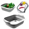 Tabla de cortar plegable cocina multiusos cesta escurridora Tabla de cortar exterior tabla de cortar portátil Bloques de corte