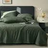 Amazon Transfronterizo Deseo edredón de verano de fibra de bambú color sólido simple juego de cama de cuatro piezas comercio exterior al por mayor
