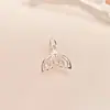 Cadena de Seguridad con Colgante de Cola de Pez Rellena de Oro de 14K con Circonita Micro-Pavimentada Cadena Decorativa DIY Hecha a Mano Espaciador de Cadena Cuentas Accesorios de Cristal