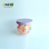 Bote redondo común para snacks de 570 ml, bote para galletas, botella de plástico transparente, bote sellado con tapa transparente, bote para alimentos