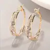 Pendientes de Mujer con Pedrería Transfronterizos, Pendientes de Moda de Círculo Grande Exagerados, Joyería Exquisita para Fiestas y Cenas, Regalos Adecuados