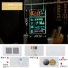 Tablero Fluorescente para Publicidad Hecho a Mano Tablero de Exhibición con Luz LED para Puestos Tablero de Escritura Borrable Tablero de Exhibición para Colgar