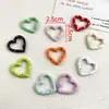 Gato de la suerte de colores pintado a mano hebilla de resorte de goteo flor pequeña de amor anillo de resorte llavero de equipaje accesorios de joyería diy