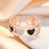 Anillo abierto con diseño de nicho, con un bonito color a juego, ajustable, de alta calidad y moderno, para dedo índice.