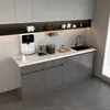Gabinete de Barra de Agua Integrado para Empresa Comercial Sencillo Casual Sala de Té Café Barra de Mármol Oficina Estación de Corte y Lavado