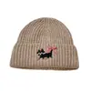 Chapéu de Tricô com Laço Estilo Coreano para Mulheres, Outono e Inverno, Circunferência da Cabeça Grande, Chapéu Versátil de Lã, Gorro que Afina o Rosto, Chapéu para Clima Frio