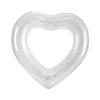 Flotador Transparente en Forma de Corazón PVC Engrosado Agua Inflable Corazón de Lentejuelas Flotador Anillo de Natación para Adultos Cama Flotante Inflable