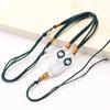 Collar de cuerda con cuentas de arroz de vidrio blanco halter ajustable diy cuatro productos semiacabados cuerda de cuentas sueltas tejida cuerda de jade jade