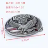 Cinturón Estilo Occidental con Logo Ovalado de Águila y Bandera Americana, un Símbolo de Orgullo Americano, Cinturón Casual Vintage