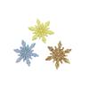 Decoración navideña transfronteriza, accesorios para el cabello con copos de nieve, horquillas, material dorado, polvo de copo de nieve, accesorios de decoración de joyas, punto
