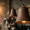 [Transfronterizo] Barra de Bar Creativa Estilo Vintage Arte Hierro Oxidado Iluminación Retro Lámpara Colgante para Restaurante y Cafetería