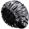 Gorro de Noche Satinado de Doble Capa Caliente de Amazon con Borde de Satén Cuidado del Cabello Belleza Quimioterapia Ajustable Más Seda