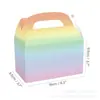 Dd080 Amazon Comercio Exterior Nubes Arcoíris después de la Lluvia Nubes Coloridas Propicias Rayas Caja de Regalo para Fiesta de Cumpleaños