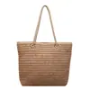 Cesta de Legumes Nova Temporada Outono e Inverno Bolsa de Palha Tecida Praia Casual Simples Bolsa de Praia para Férias Ombro Único Axila Balde Bolsa Pequena