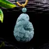 Autêntico Jadeíte Azul Água Gelo Colorido Completo Pingente Pavão Jade Exquisito Presente Fornecimento Ao Vivo Fábrica Atacado