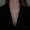 Collar de borlas bañado en plata S925 2023 nuevo estilo de verano para mujer, cadena de clavícula de estilo frío y sencillo, diseño de nicho de lujo ligero