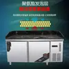 Mesa Operatória Refrigerada Ar-condicionado Pizza Salada Chá de Leite Armário de Conservação Fresca Frutas Pesca Geladeira Pizza Pulverização Bancada Comercial
