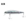 5/7G/10G/14G Señuelo Minnow Vibratorio Hundido con Anzuelo con Surco de Sangre Sistema de Mosca Muerta Cebo para Pescar Cebo Duro de Lanzamiento Largo con Hoja Plateada